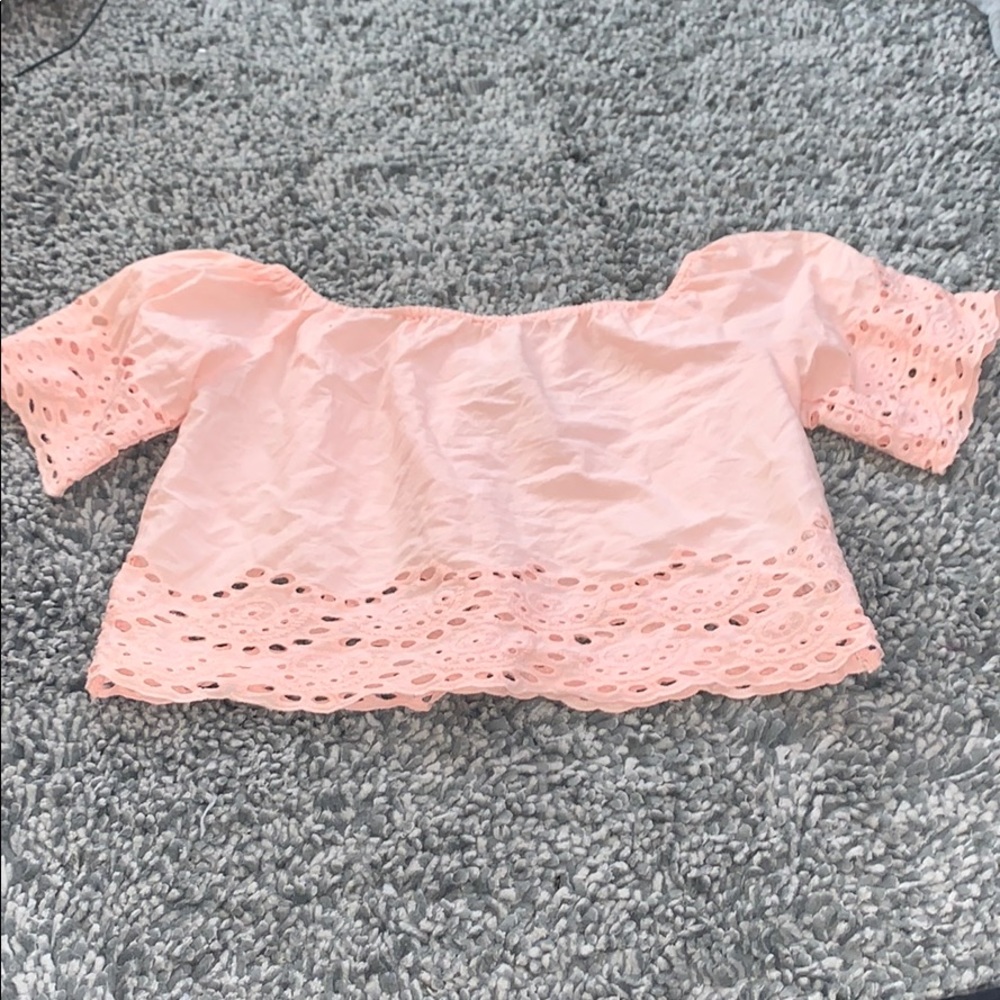 Off the shoulder crop top